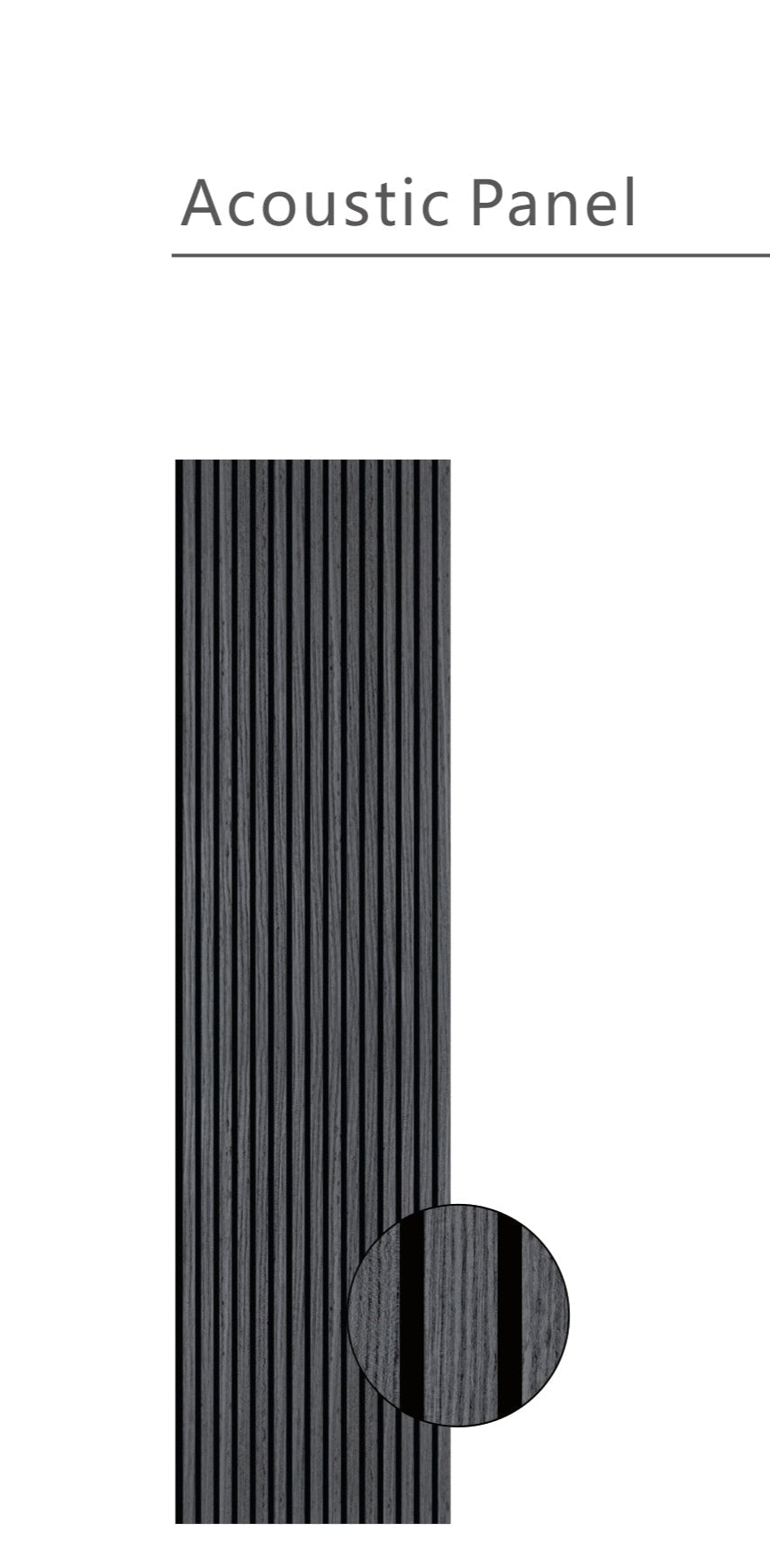 Wall Panel 01B - Light Grey - Acoustic - 240cm - (1 pack / 4pcs)