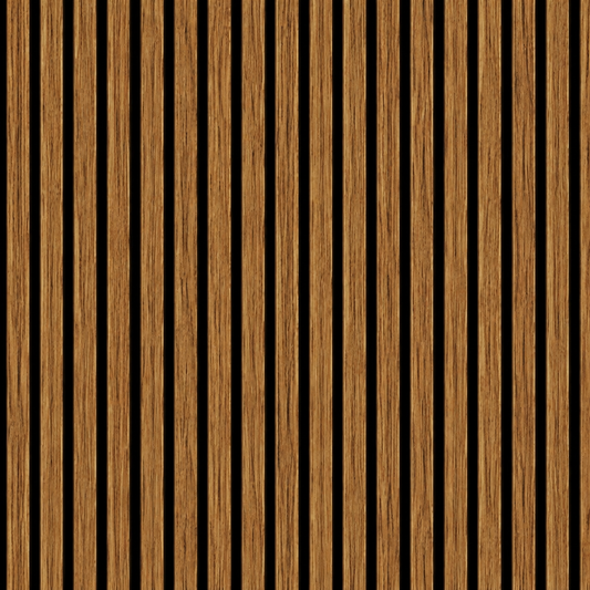 Wall Panel 01P - Teak Oak - Acoustic - 240cm - (1 pack / 4pcs)