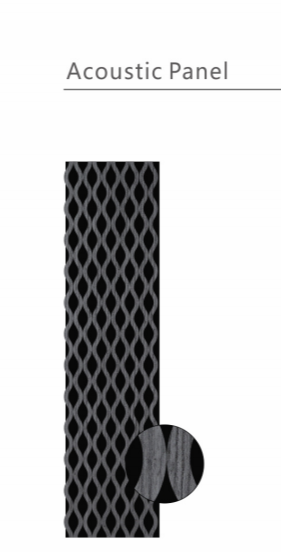 Wall Panel 03C - Dark Grey - Acoustic - 240cm - (1 pack / 4pcs)