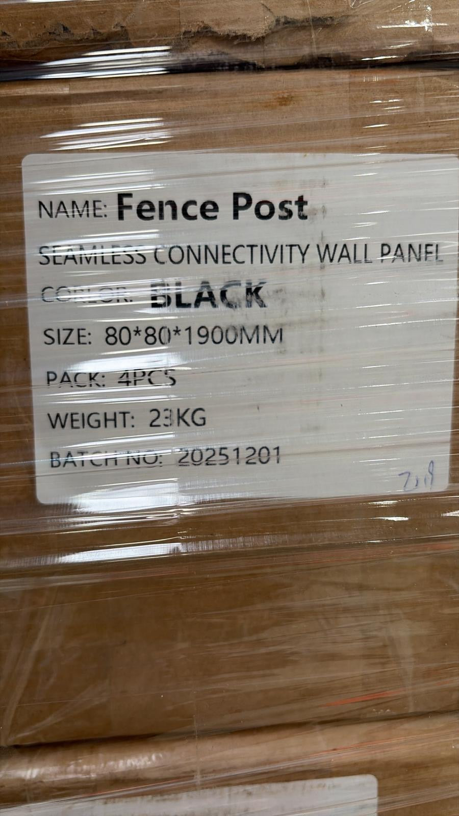 Fence Post - Black (1 Pack / 4pcs)