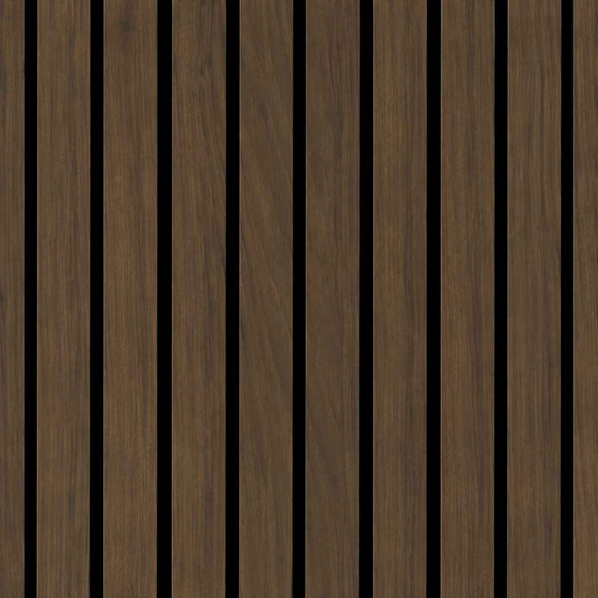 Wall Panel 17T - Walnut - Wide Slat Acoustic - 240cm - (1 pack / 4pcs)