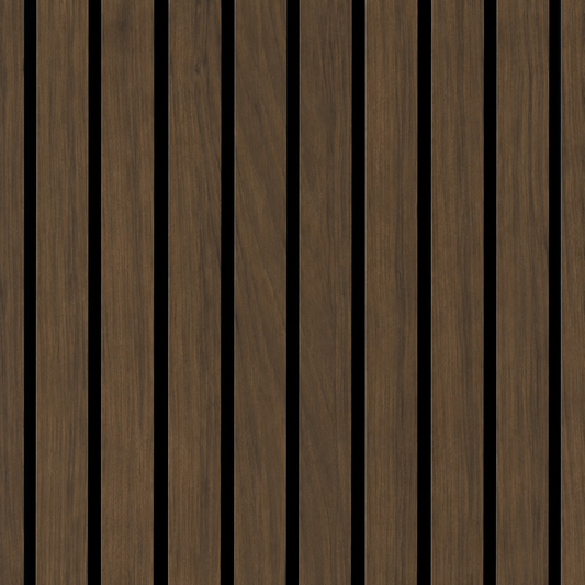 Wall Panel 17T - Walnut - Wide Slat Acoustic - 240cm - (1 pack / 4pcs)