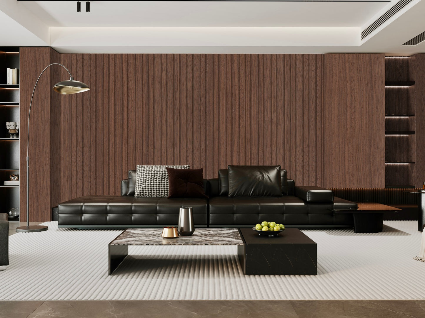 Wall Panel 62T - Walnut - PVC - 240cm - (1 pack / 8pcs)