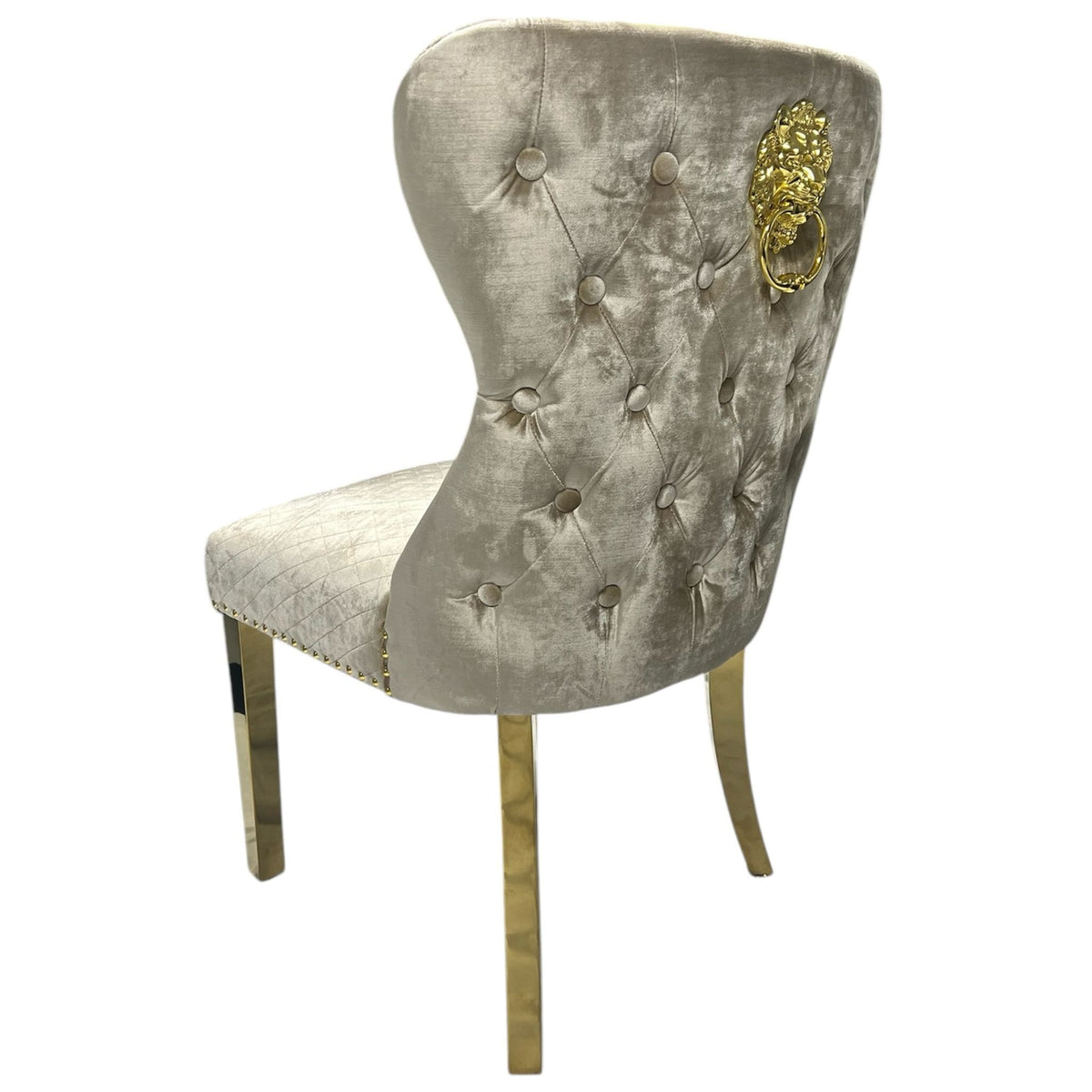 G-Lewis Chair (Lion Knocker/Gold Legs)