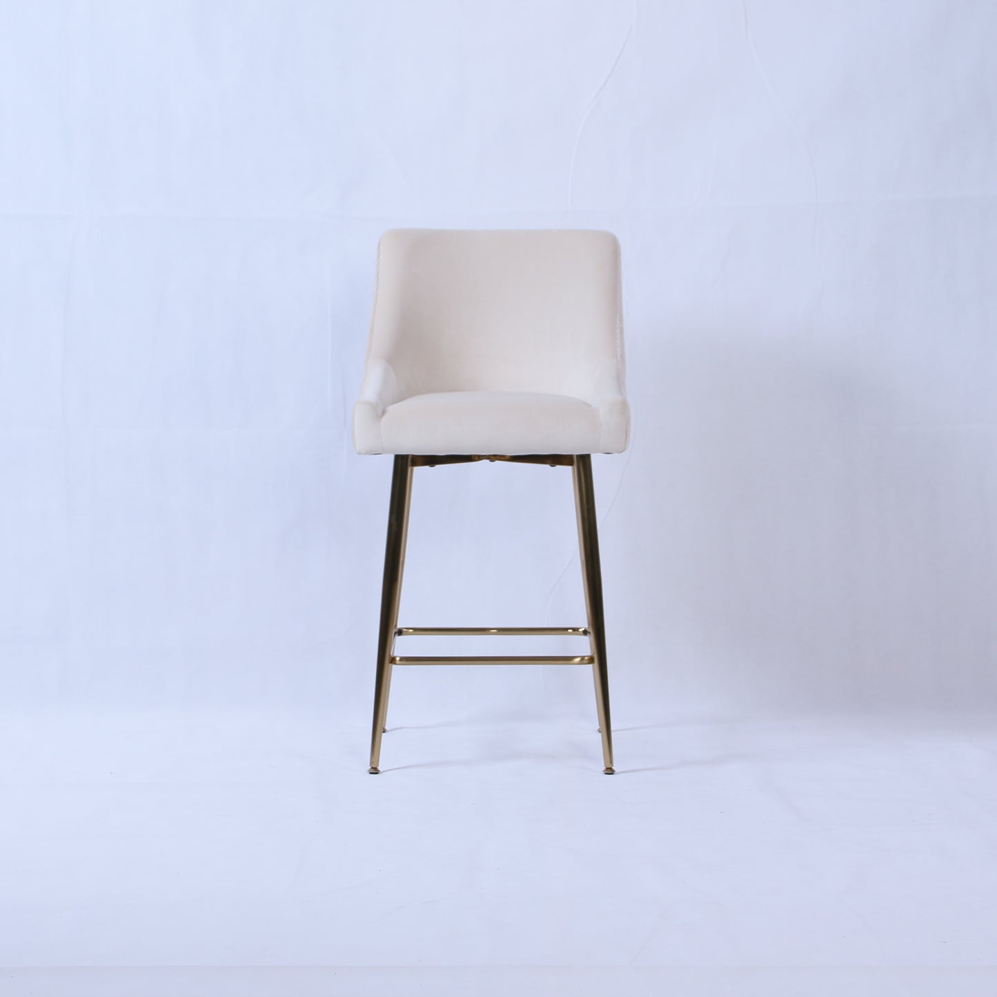 G-Milan Ivory Stool (Gold Legs)