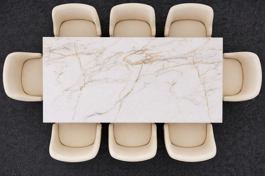 Gold and White Marble