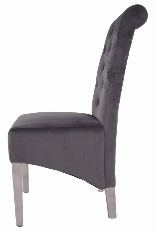 Lucy 01 Chair (Lion Knocker/Chrome Legs)