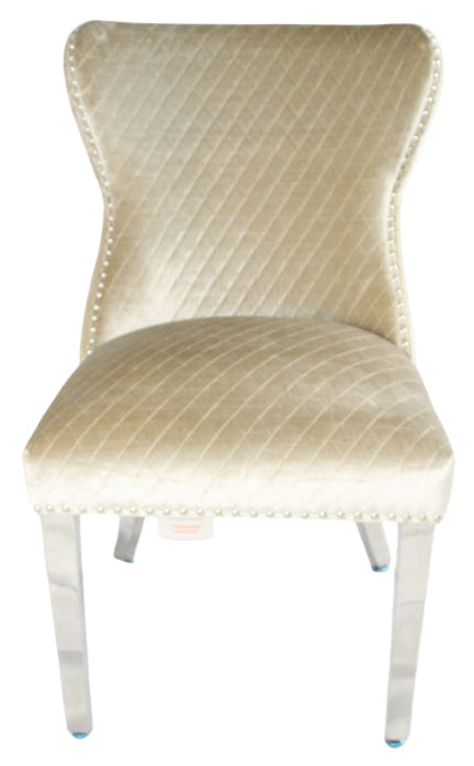 Lewis Chair (Lion Knocker/Chrome Legs)