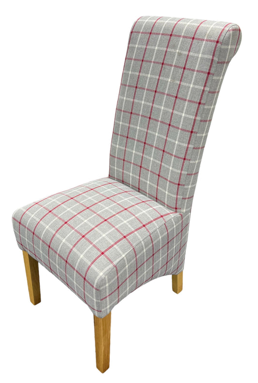 RX Red/Grey Chair (Wooden Legs)