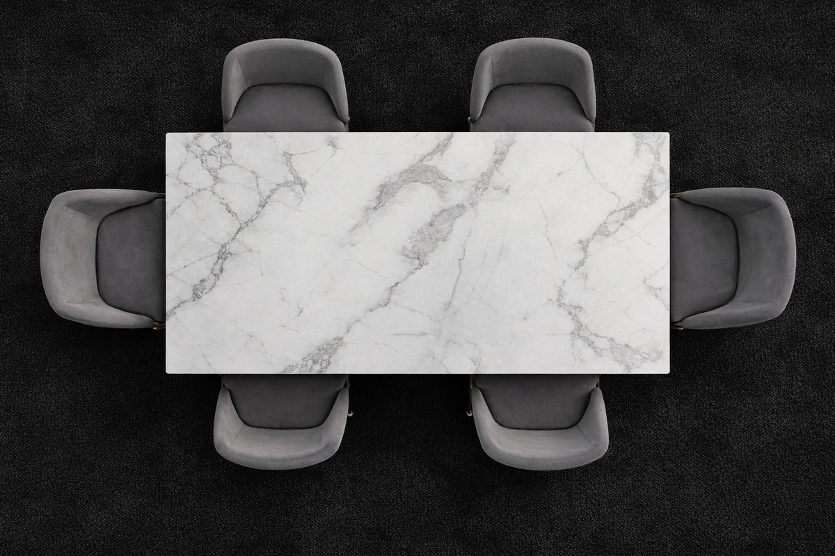 MB White Marble Top