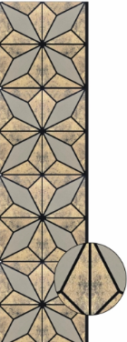 Wall Panel 010B - Antique Metallic Gold - Acoustic - 240cm - (1 pack / 4pcs)