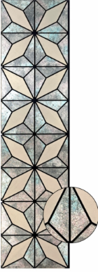 Wall Panel 010A - Antique Metallic Grey - Acoustic - 240cm - (1 pack / 4pcs)
