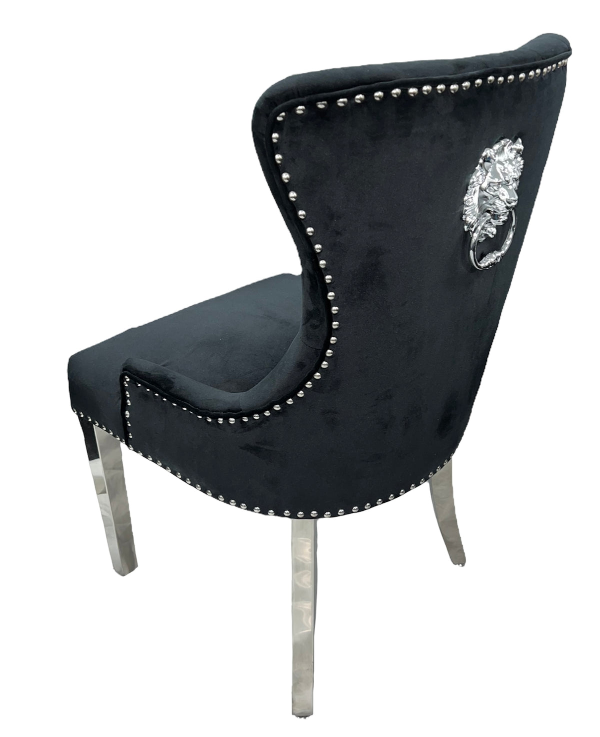Chelsea 01 Chair (Lion Knocker/Chrome Legs)