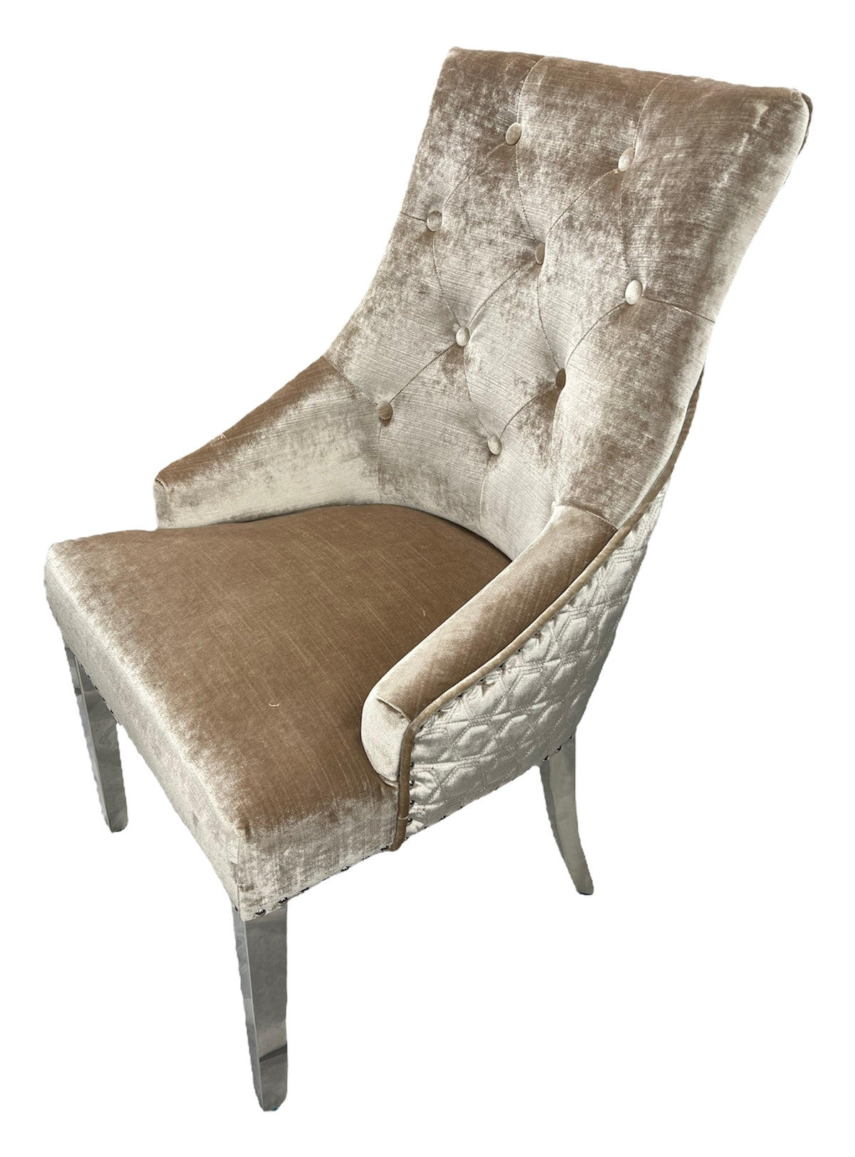 Roma Chair (Lion Knocker/Chrome Legs)