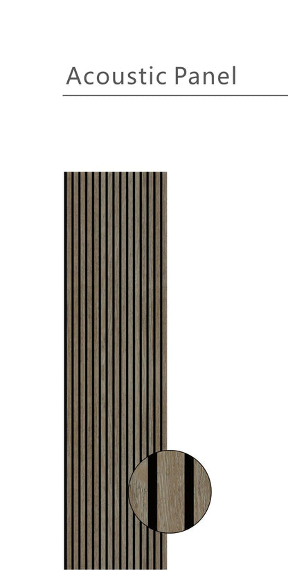 Wall Panel 01D - Dark Oak - Acoustic - 240cm - (1 pack / 4pcs)