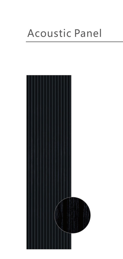 Wall Panel 01E - Black - Acoustic - 240cm - (1 pack / 4pcs)