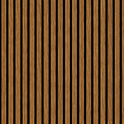 Wall Panel 01P - Teak Oak - Acoustic - 240cm - (1 pack / 4pcs)