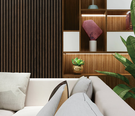 Wall Panel 01T - Walnut - Acoustic - 240cm - (1 pack / 4pcs)