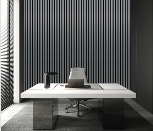 Wall Panel 01WJ - Metallic Dark Grey - Acoustic - 240cm - (1 pack / 4pcs)