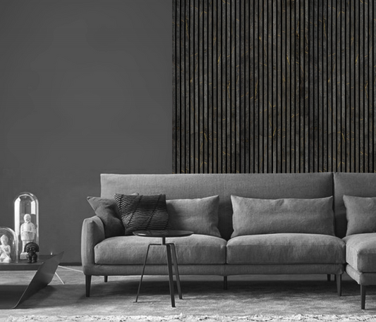 Wall Panel 01WN - Gold and Black Marble - Acoustic - 240cm - (1 pack / 4pcs)