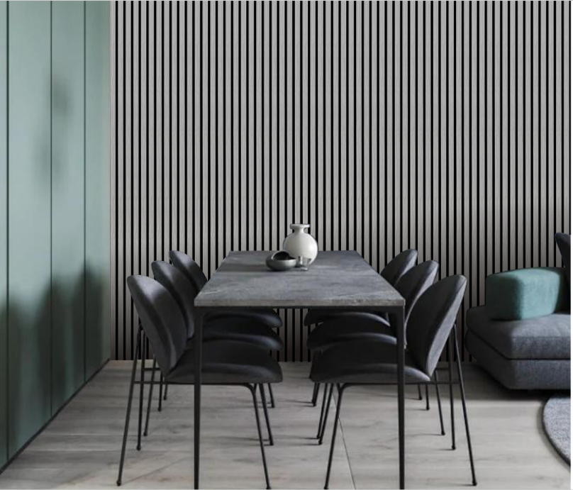 Wall Panel 02WB - Grey - Acoustic - 280cm - (1 pack / 3pcs)