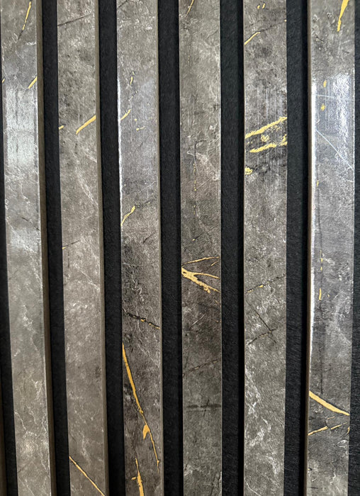 Wall Panel 02WN - Gold and Black Marble - Acoustic - 280cm - (1 pack / 3pcs)