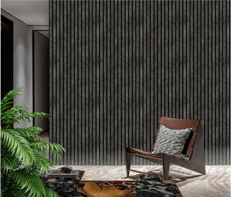 Wall Panel 02WN - Gold and Black Marble - Acoustic - 280cm - (1 pack / 3pcs)