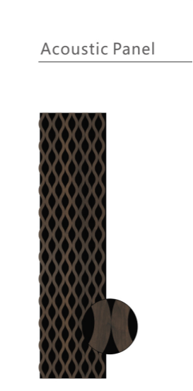 Wall Panel 03T -Walnut  (Acoustic)  1 pack(4pcs)