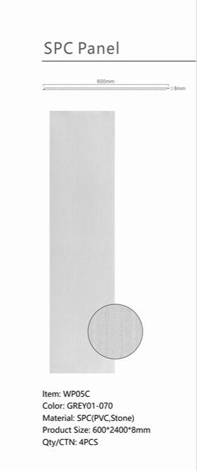Wall Panel 05C - Grey 01 (Wall Board)- 1 pack(4pcs)