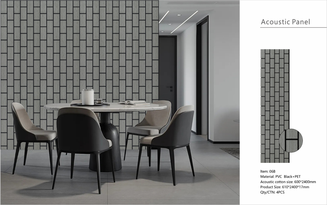 Wall Panel 06 B (Vertical wall panel) / Light Grey - 1 pack(4pcs)