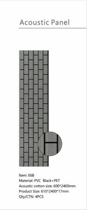 Wall Panel 06 B (Vertical wall panel) / Light Grey - 1 pack(4pcs)