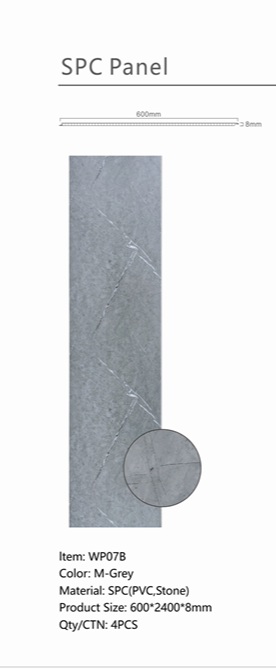 Wall Panel 07B / M- Grey (Wall Board)  - 1 pack(4pcs)