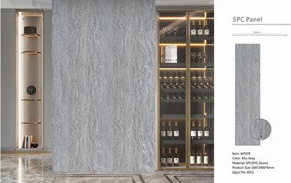 Wall Panel 07E - Mix Grey Marble - Wall Board - 240cm - (1 pack / 4pcs)
