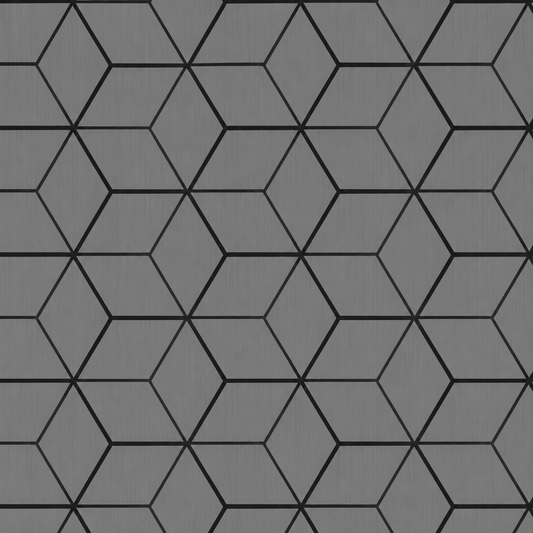 Wall Panel 08F - Grey - Blocks - 240cm - (1 pack / 4pcs)