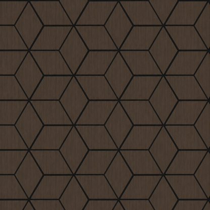 Wall Panel 08T - Walnut - Blocks - 240cm - (1 pack / 4pcs)