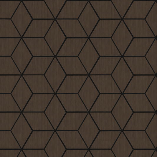 Wall Panel 08T - Walnut - Blocks - 240cm - (1 pack / 4pcs)