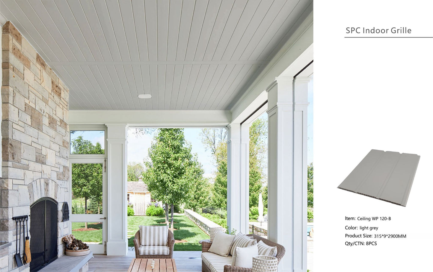 Ceiling 120B - Light Grey - 290cm - (1 Pack / 8pcs)
