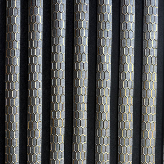 Wall Panel 013A - PS Gold and Grey - Acoustic - 240cm - (1 pack / 4pcs)