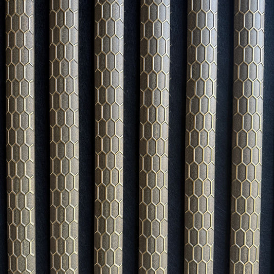 Wall Panel 013B - PS Gold and Brown - Acoustic - 240cm - (1 pack / 4pcs)