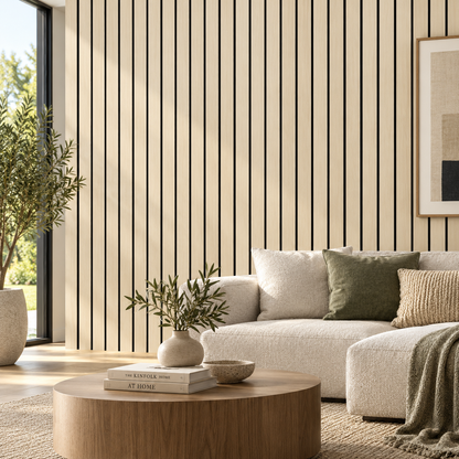 Wall Panel 17A - Oak - Wide Slat Acoustic - 240cm - (1 pack / 4pcs)