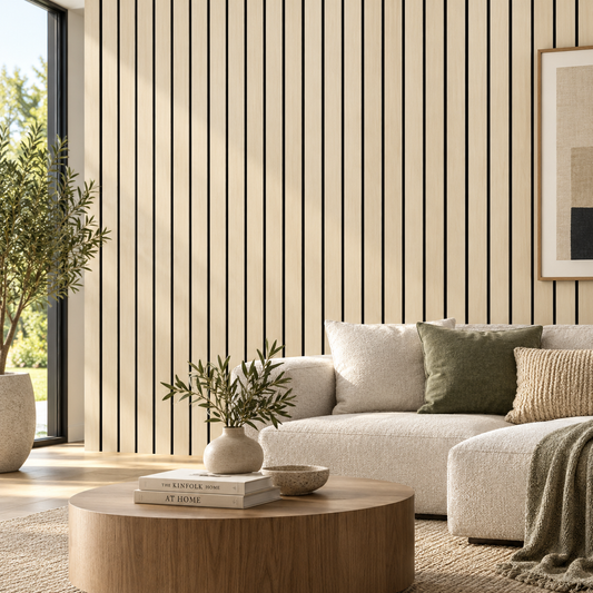Wall Panel 17A - Oak - Wide Slat Acoustic - 240cm - (1 pack / 4pcs)