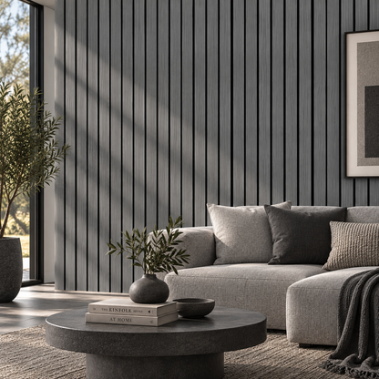 Wall Panel 17C - Dark Grey - Wide Slat Acoustic - 240cm - (1 pack / 4pcs)