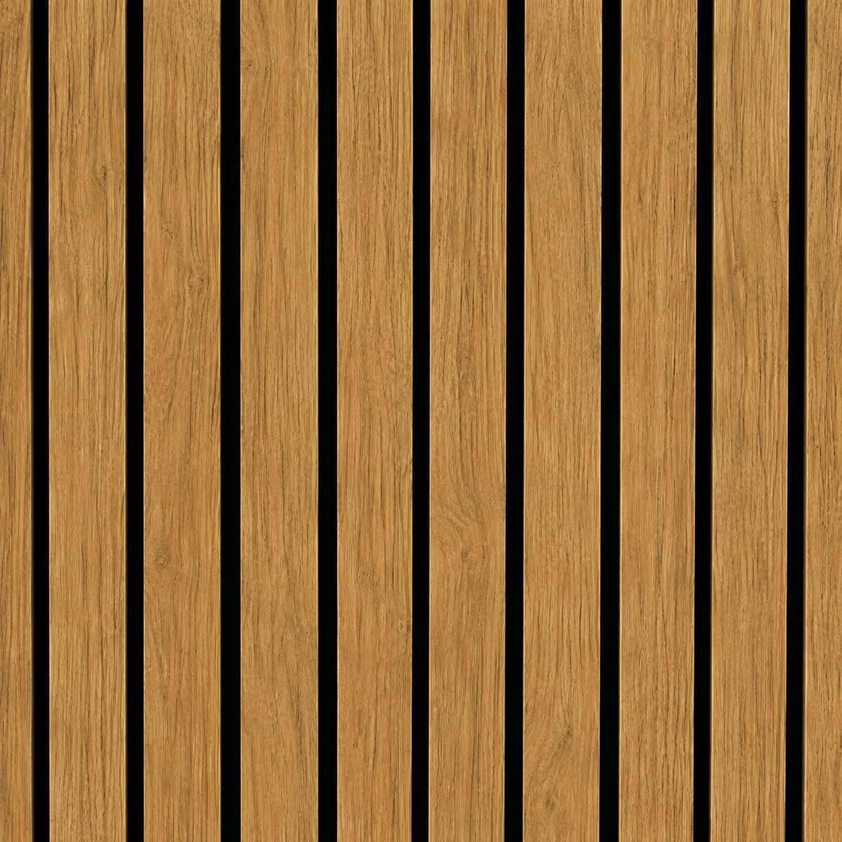Wall Panel 17P - Teak Oak - Wide Slat Acoustic - 240cm - (1 pack / 4pcs)