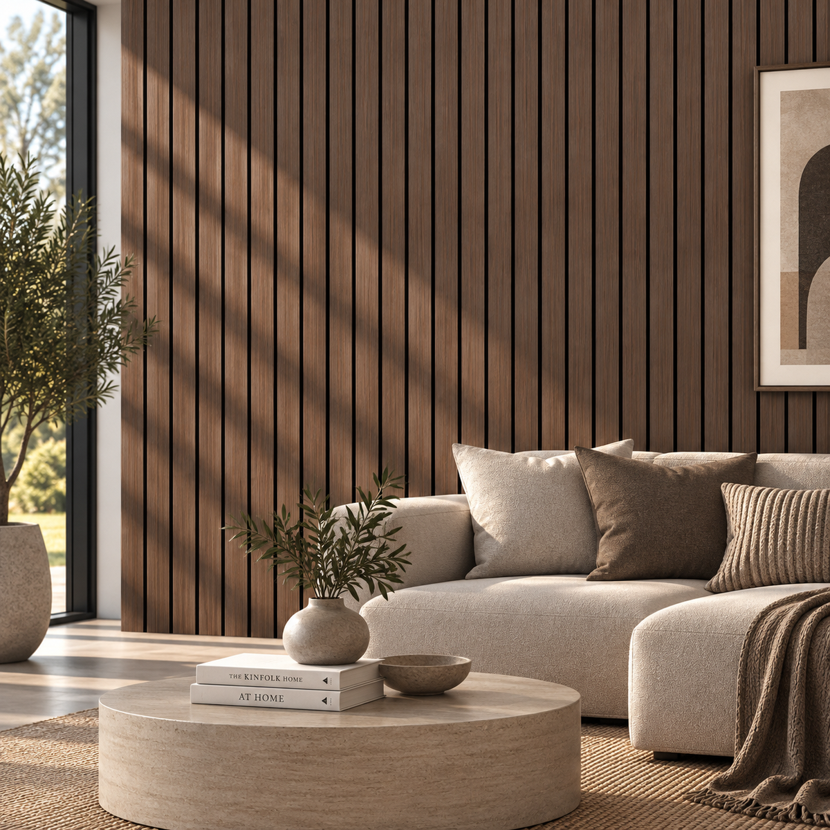 Wall Panel 17Q - Smoked Oak - Wide Slat Acoustic - 240cm - (1 pack / 4pcs)
