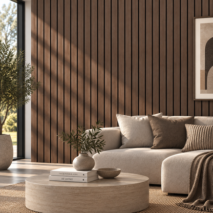 Wall Panel 17Q - Smoked Oak - Wide Slat Acoustic - 240cm - (1 pack / 4pcs)