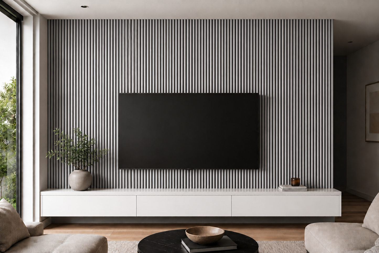 Wall Panel 36F - Grey Oak - Acoustic - 240cm - (1 pack / 4pcs)