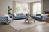 G-Paris Grey Shimmer 3+2+1 Sofa