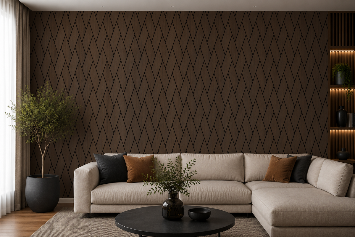 Wall Panel 42WT - Walnut - Acoustic - 240cm - (1 pack / 4pcs)