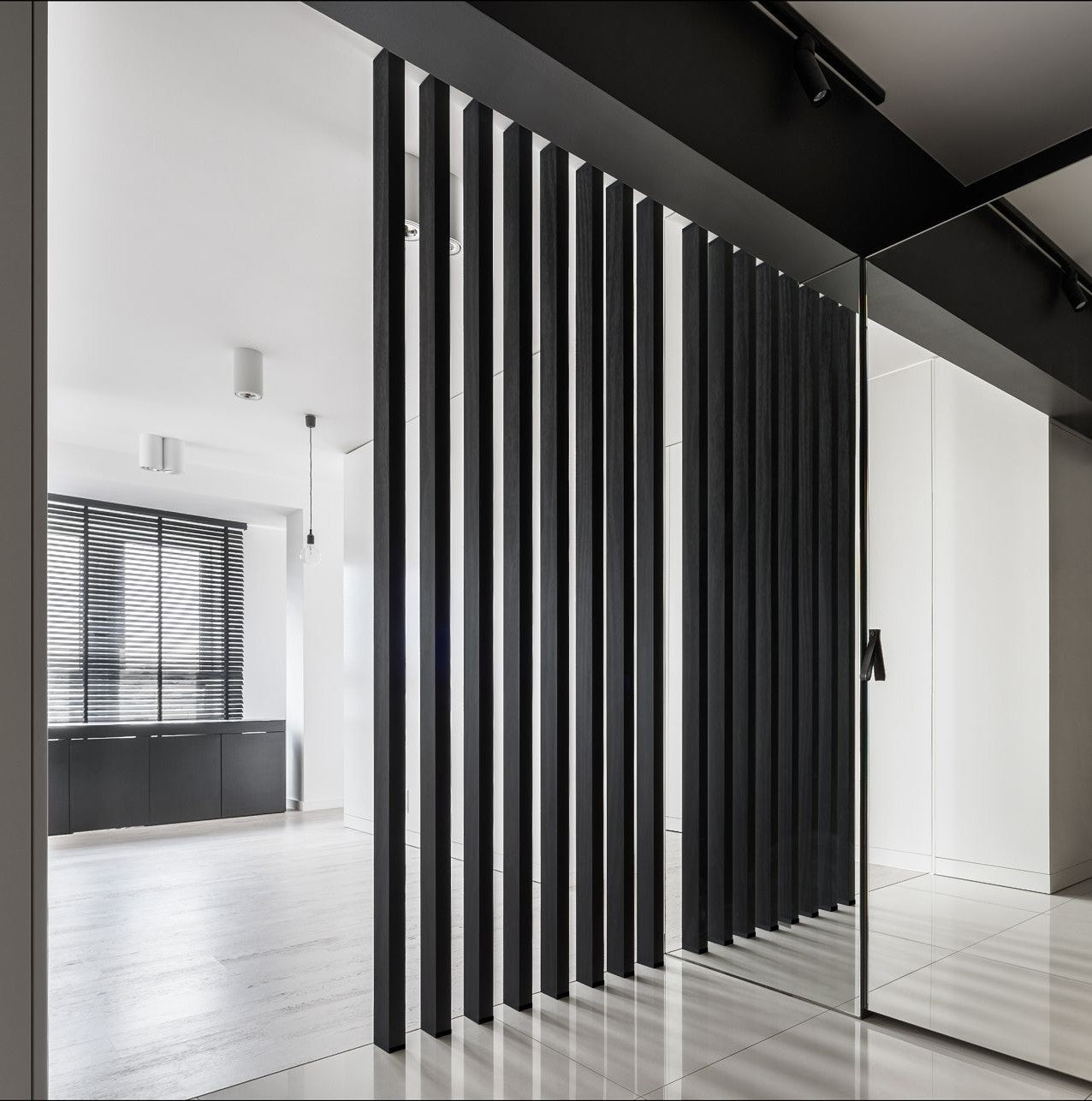 Room Divider 51E - Black - PVC - 280cm - (1 pack / 6pcs)