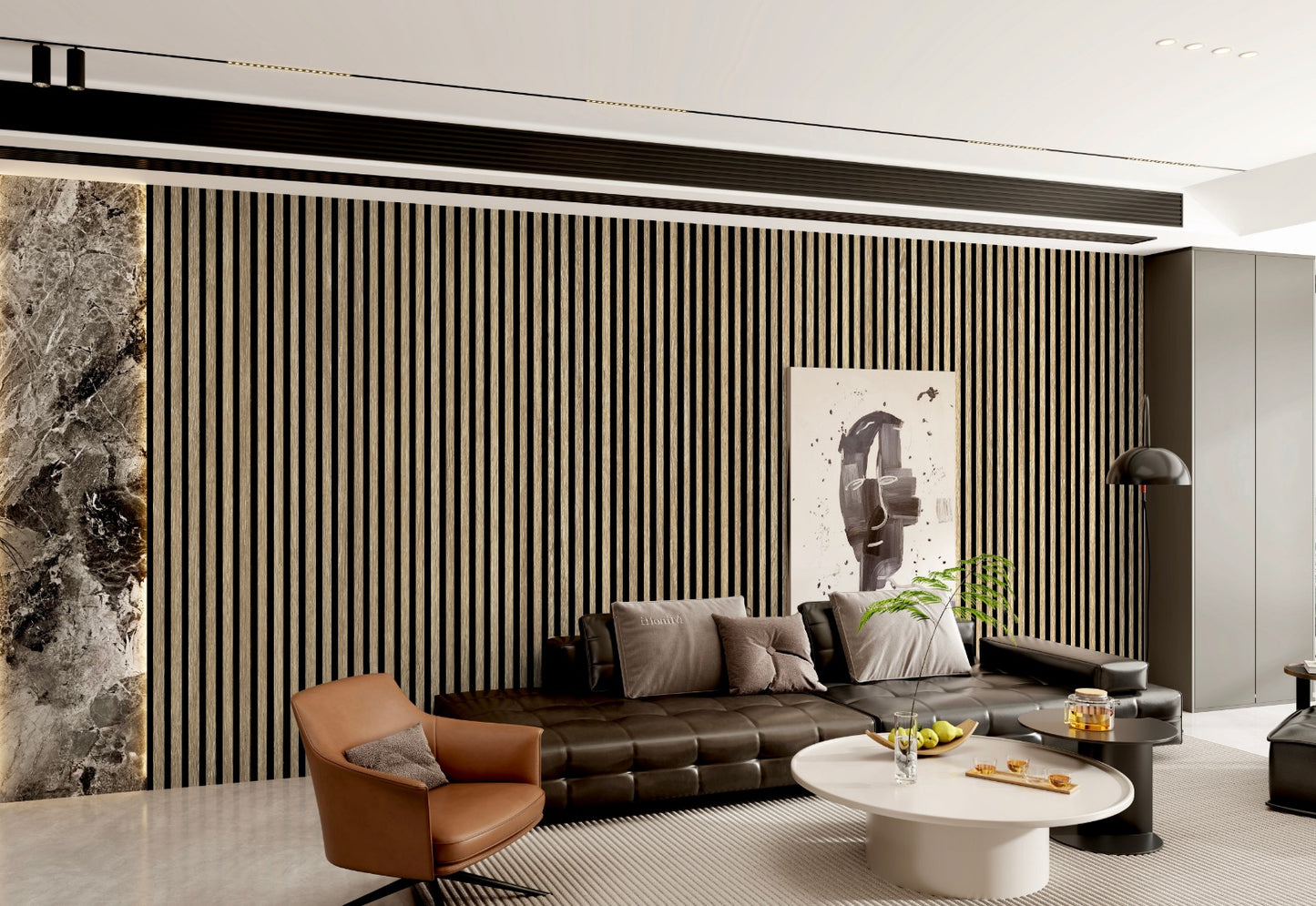 Wall Panel 61D - Dark Oak - PVC - 240cm - (1 pack / 8pcs)